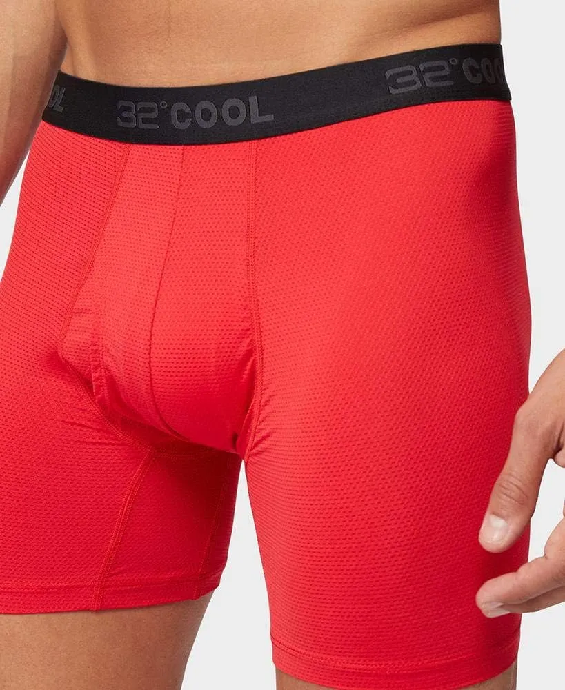 32 DEGREES Mens 4-Pack Active Mesh Quick Dry Performance Boxer Brief