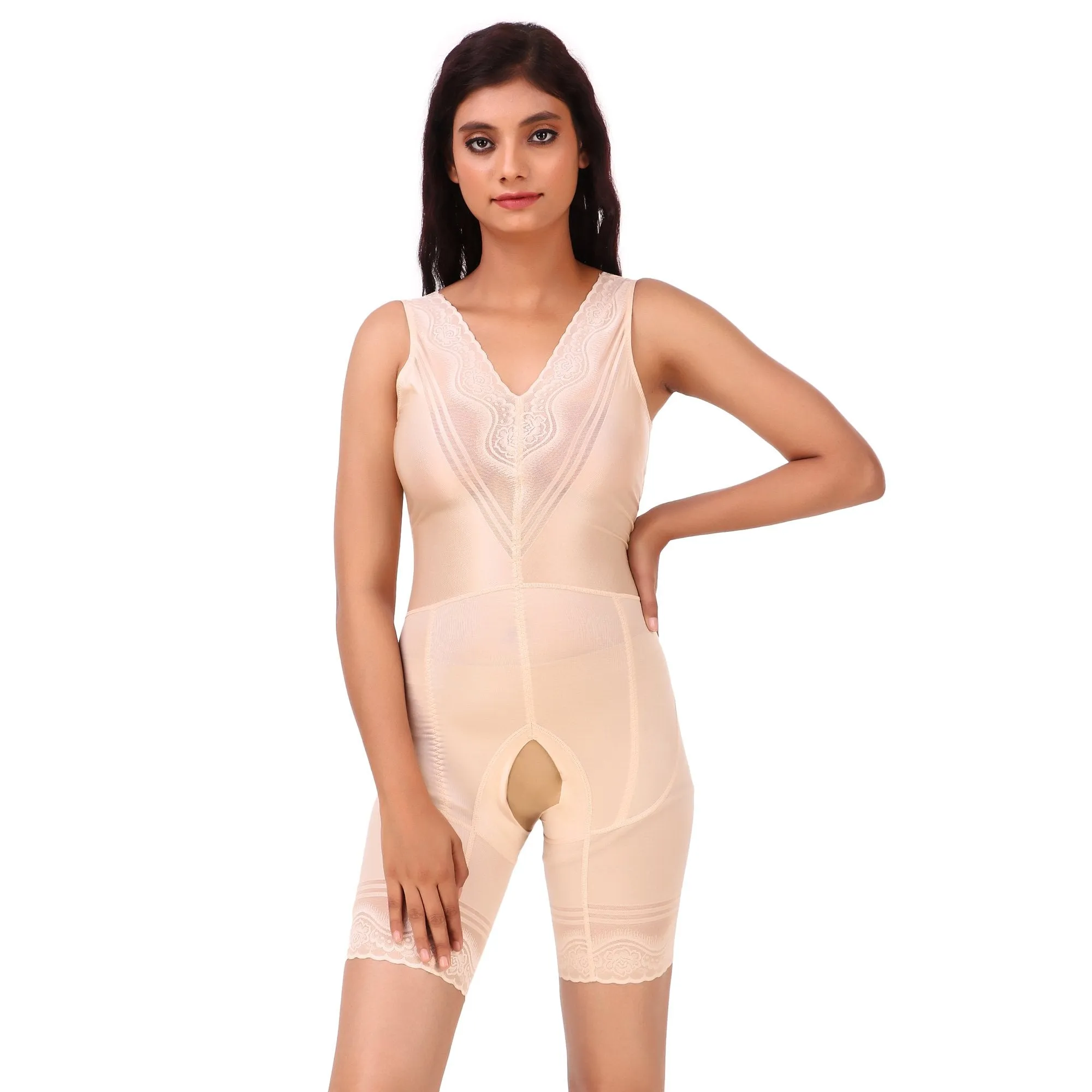 AXTZH-XCOR3309 Women Lace Bodysuits Sleeveless Bodysuit Slimmer Shapewear