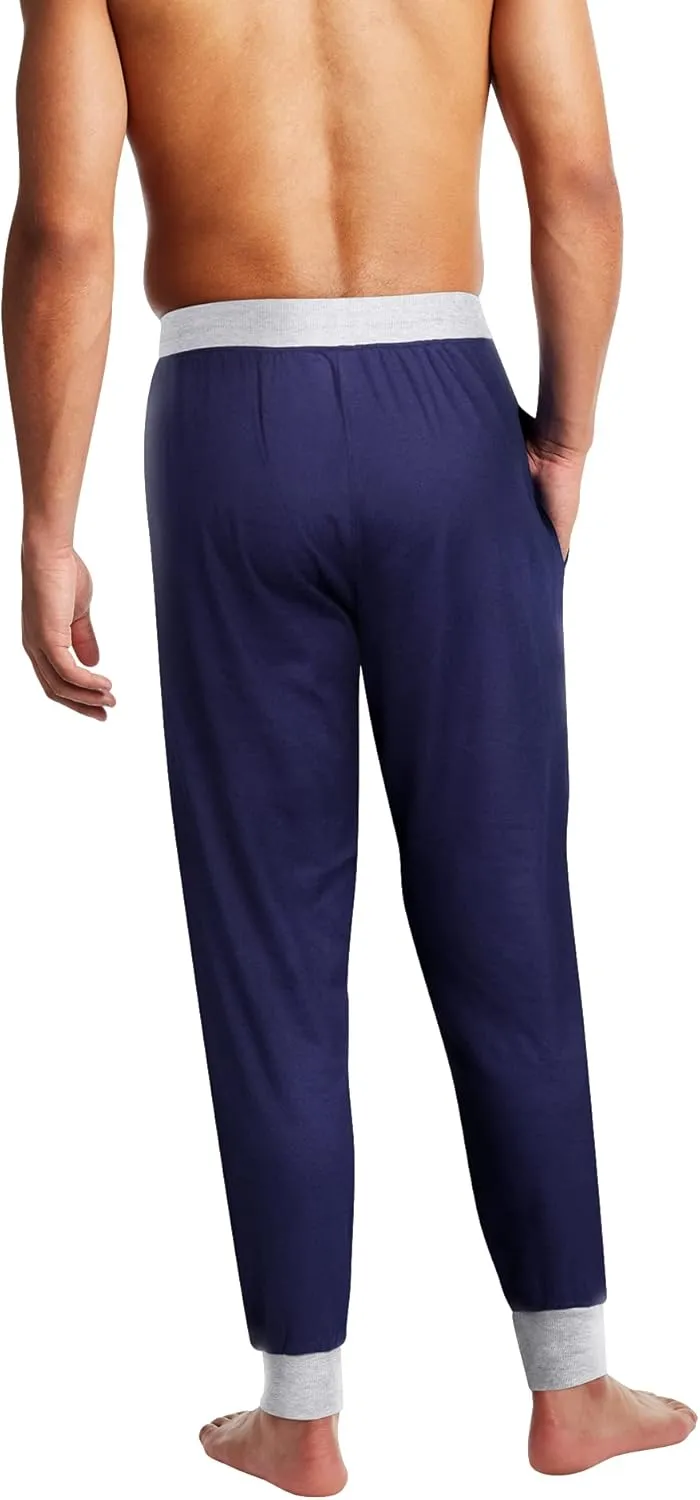 Champion Men's Sleep Jogger Pants, Men's Rib Cuff Sleep Pants, Comfortable Lounge Jogger Sweatpants for Men, 29.5" Inseam