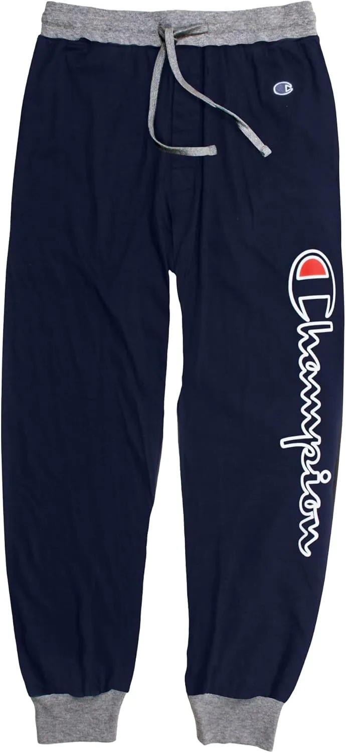 Champion Men's Sleep Jogger Pants, Men's Rib Cuff Sleep Pants, Comfortable Lounge Jogger Sweatpants for Men, 29.5" Inseam