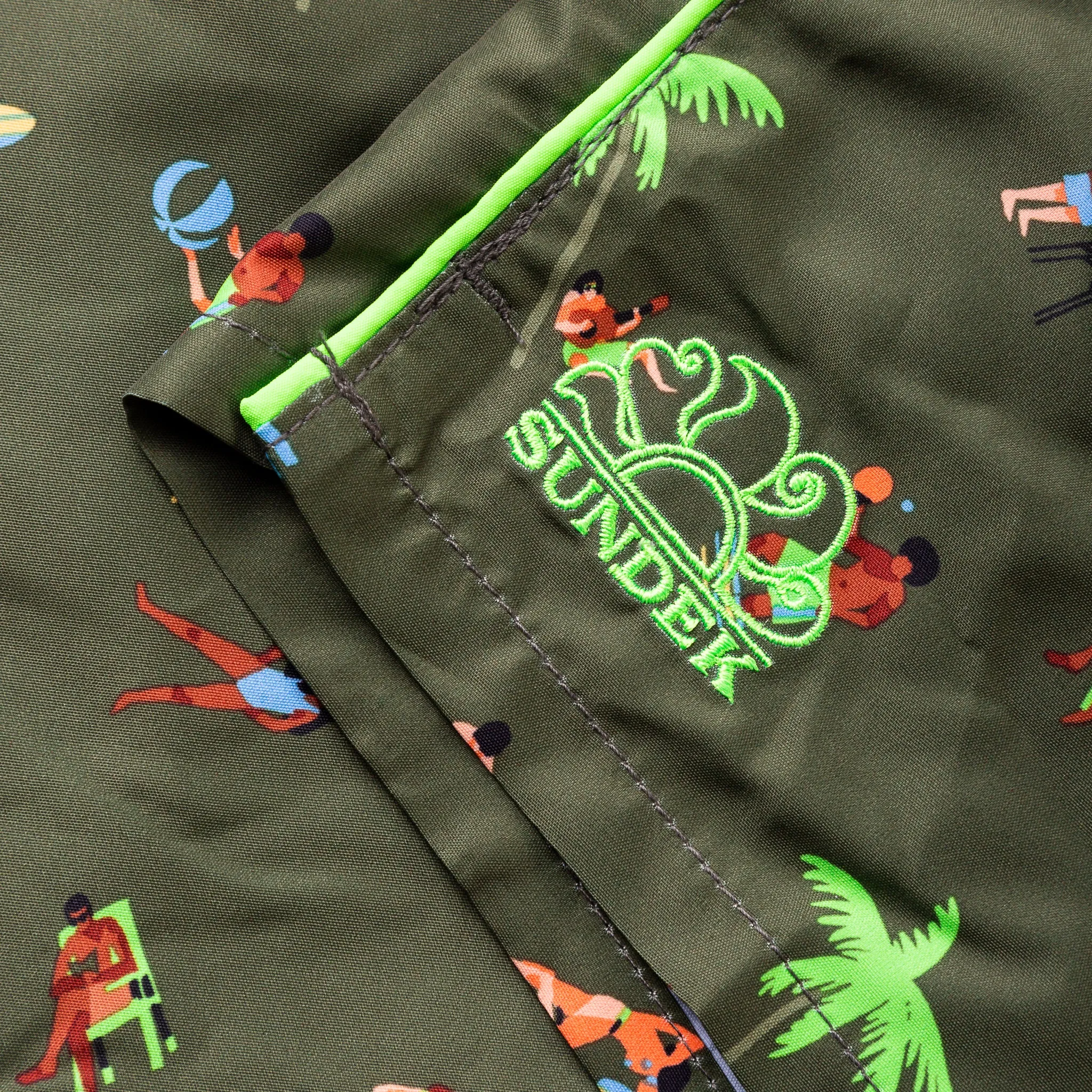 Elastic Waist Swim Trunks 16 Inch