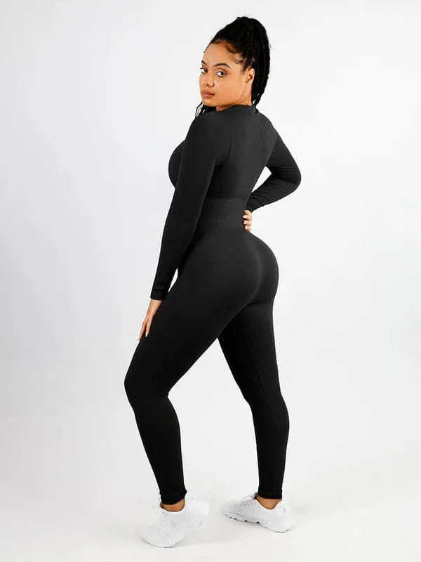 Full Body Bodysuit Deep V High Elastic Shaping Jumpsuit