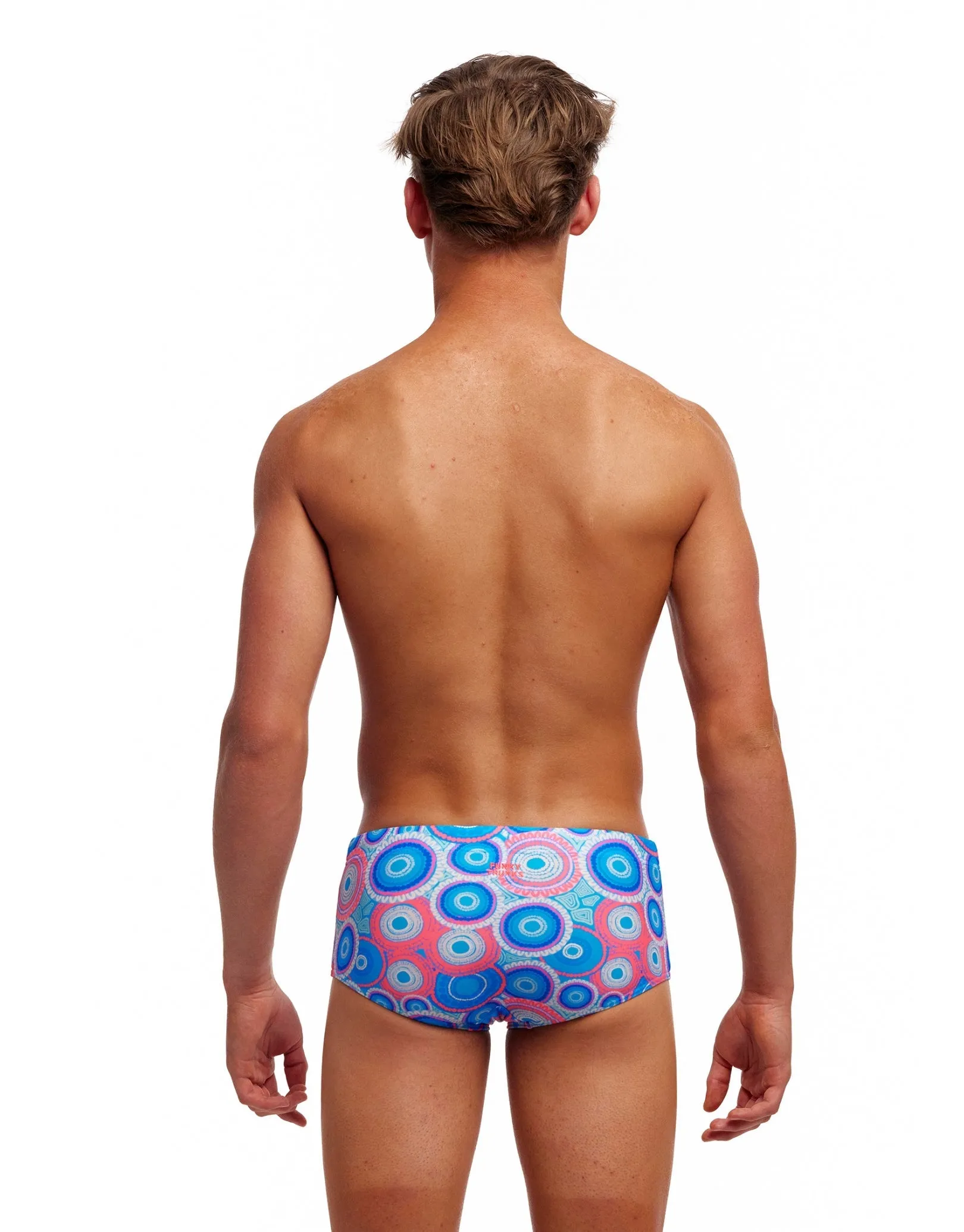 Funky Trunks Boys Bundjalung Blue Sidewinder Swim Trunks - Blue/Pink