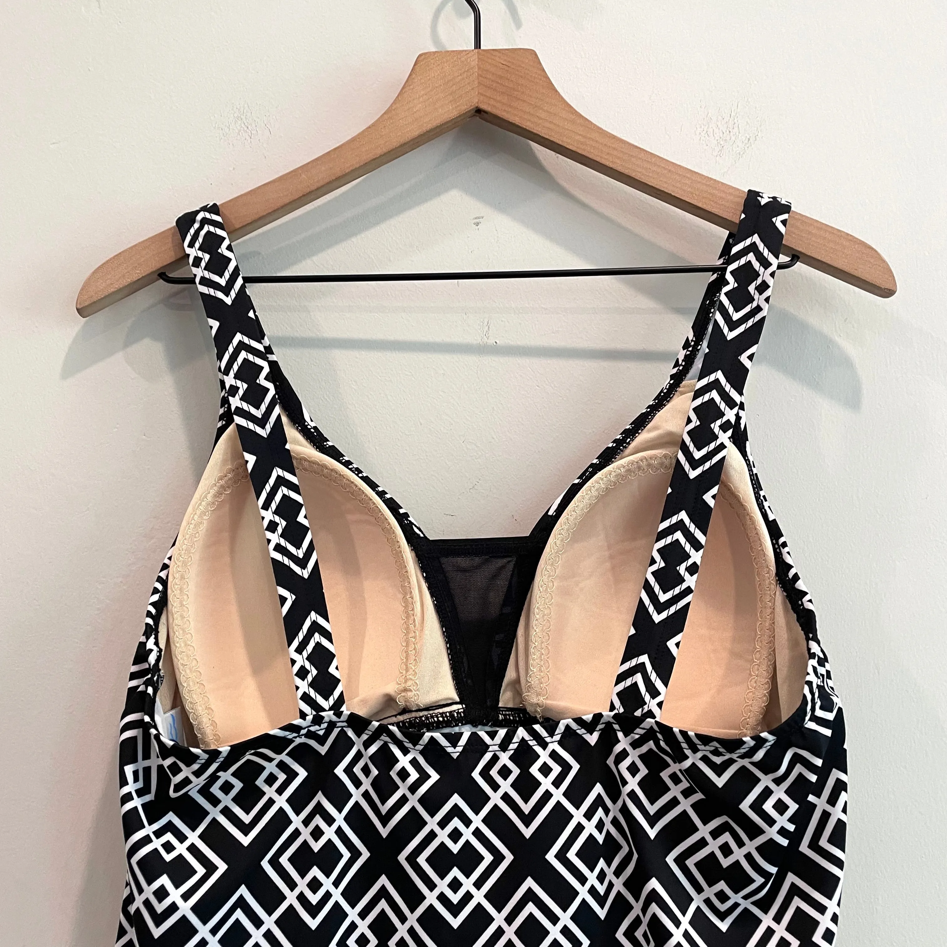 Geometric Tankini Swim Top