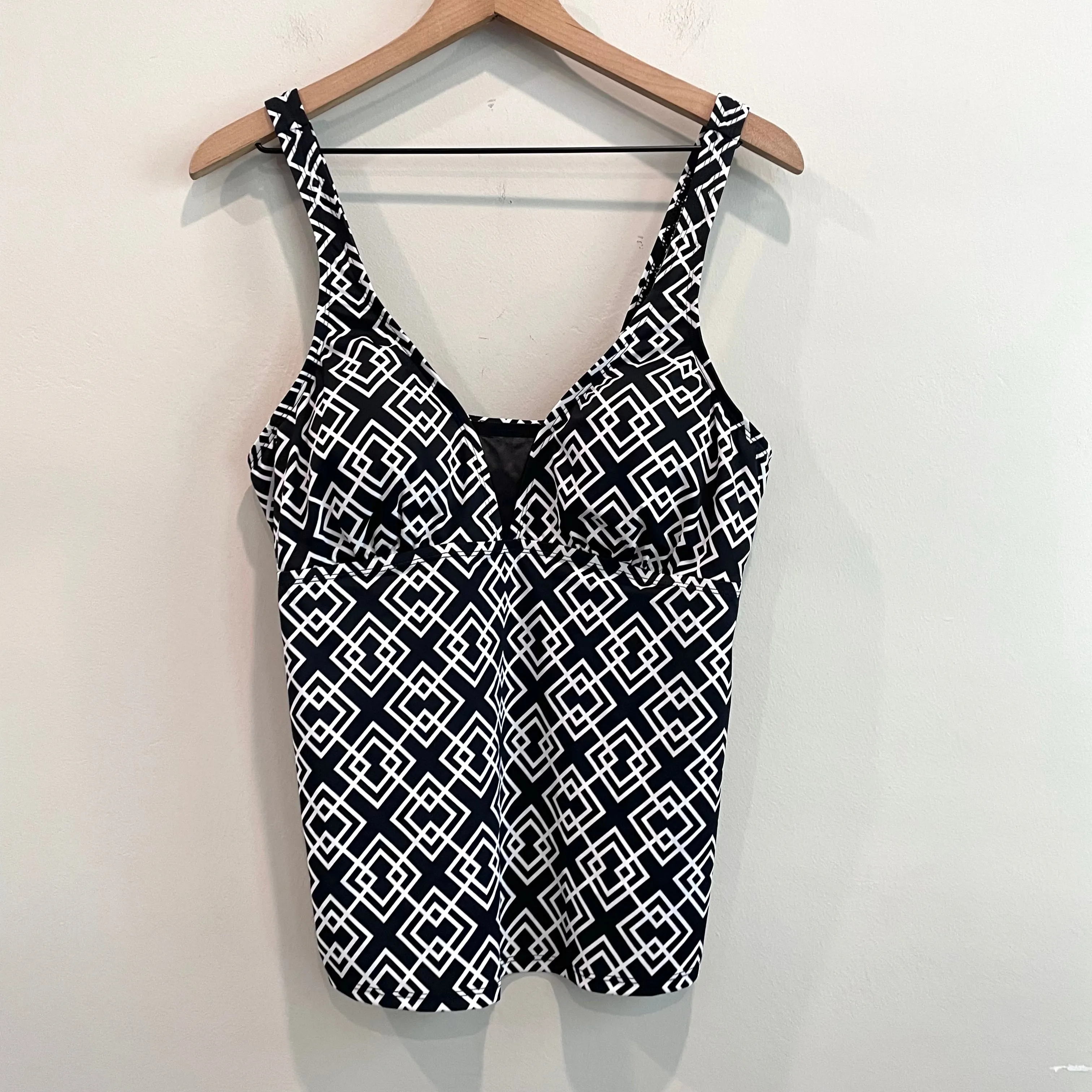 Geometric Tankini Swim Top