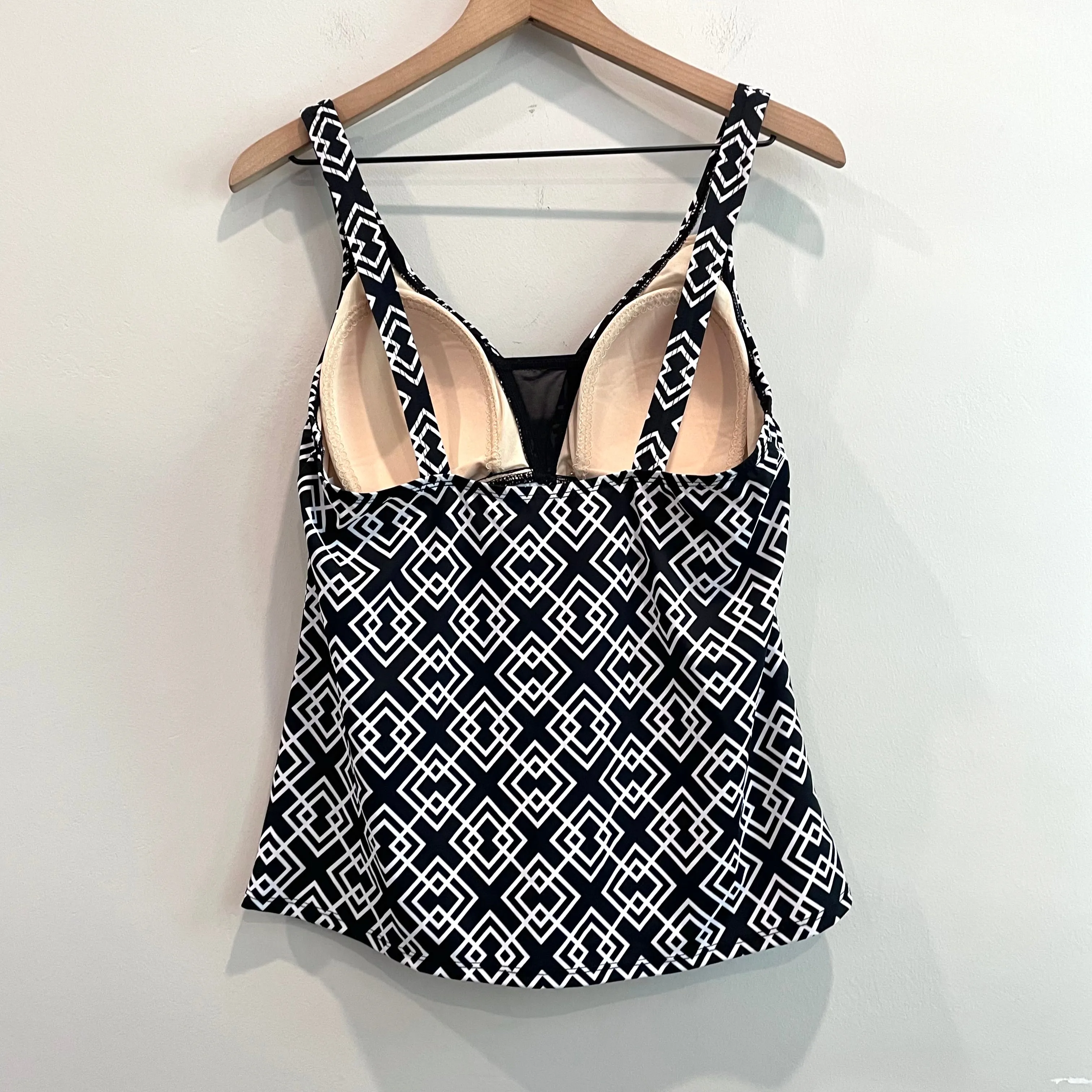 Geometric Tankini Swim Top