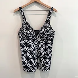 Geometric Tankini Swim Top