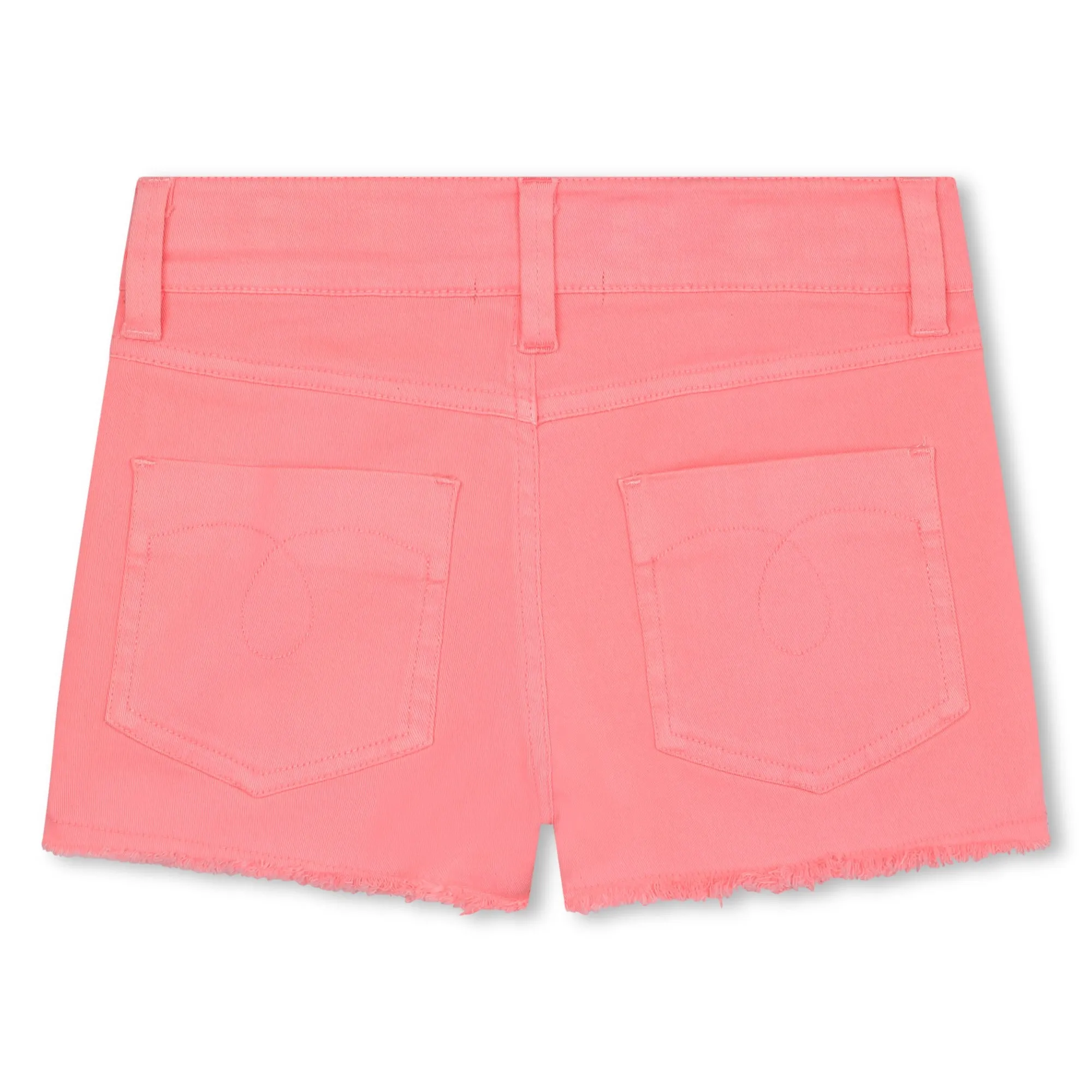 Girl Pink Twill Soft Denim Short Cotton