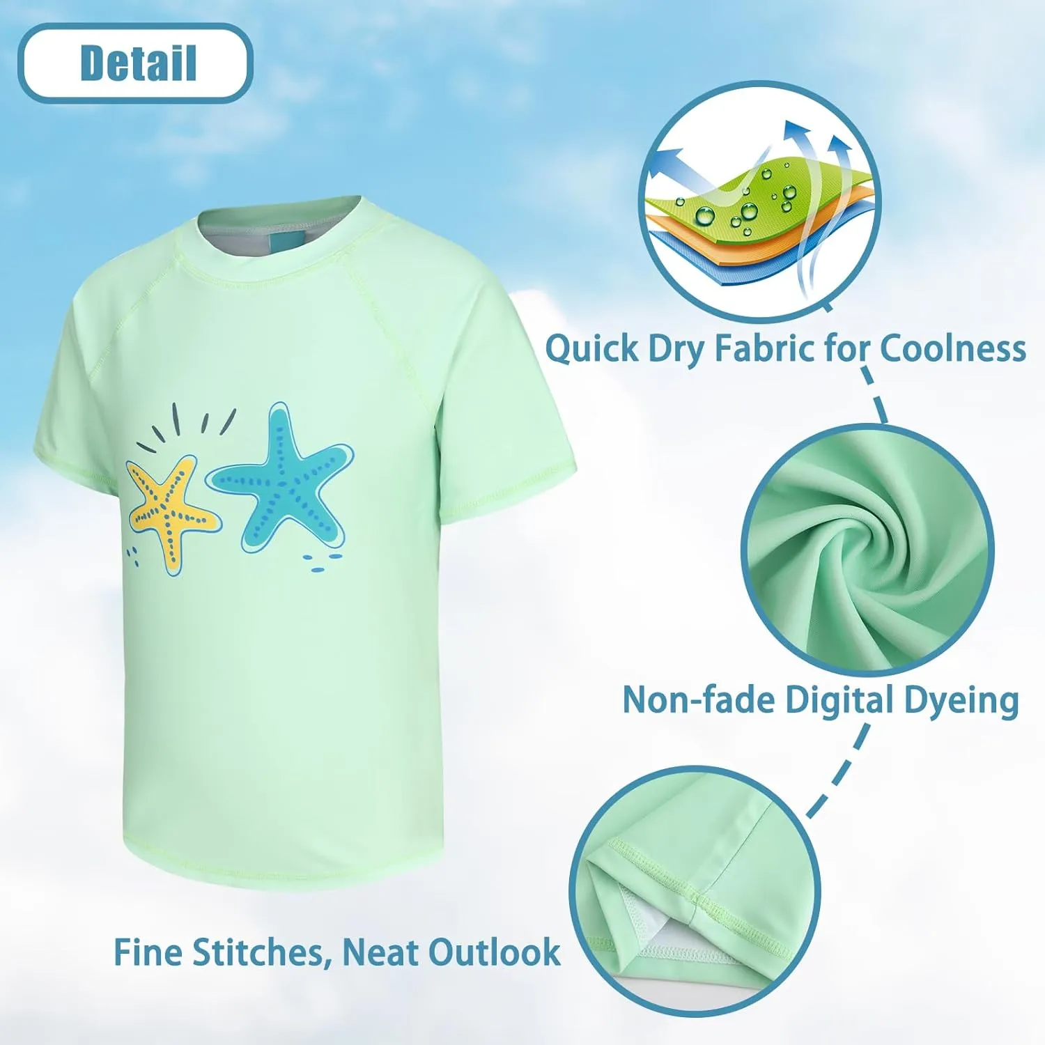 Girls Short Sleeve Swim Shirt for Kids Girls Rash Guard Swimsuits with UPF 50  Sun Protection Swim Top 3-16 Years