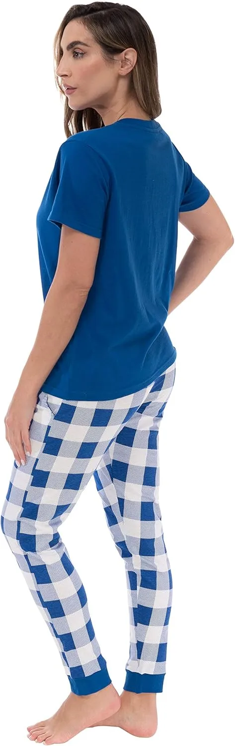 Just Love Pajama Jogger Pant Set Sleepwear Pjs - Buffalo Plaid and Tie Dye