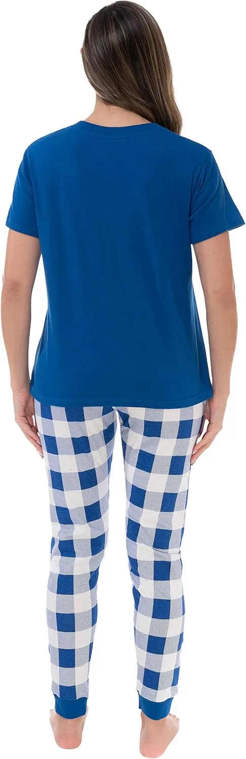 Just Love Pajama Jogger Pant Set Sleepwear Pjs - Buffalo Plaid and Tie Dye