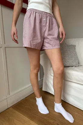 Keira Long Gingham Boxer Shorts