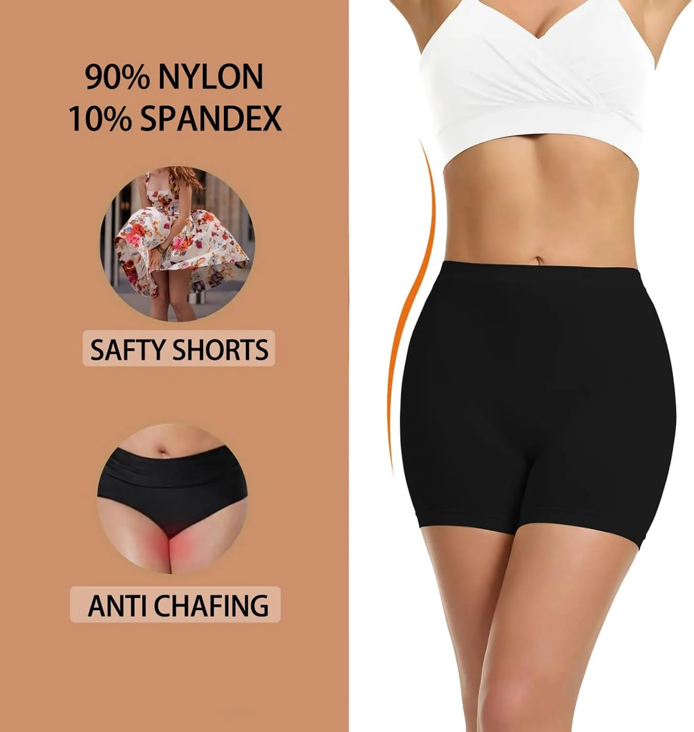 LALESTE Anti Chafing Slip Shorts for Women Under Dress Smooth Seamless Boxer Briefs Long Leg Boyshorts Underwear