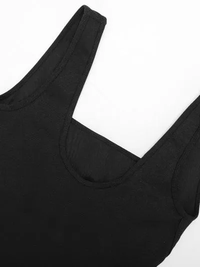 Low Back Tummy Control Flared Jumpsuit