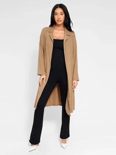 Low Back Tummy Control Flared Jumpsuit