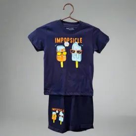 Lucido - T-Shirt & Shorts - Navy Blue - Friend