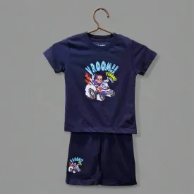 Lucido - T-Shirt & Shorts - Navy Blue - Vroom