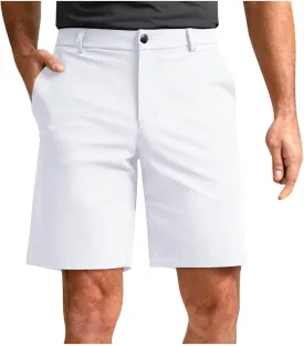 Men's Golf Dress Shorts Flat Front Hybrid 7 Inch Shorts Lightweight Quick Dry Chino Casual Short Pants with Pockets
