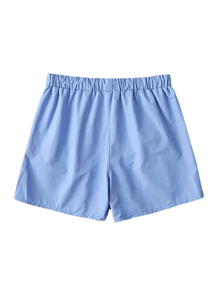 Men's Solid Color Quick-Dry Drawstring Beach & Jogging Shorts - Lightweight Activewear