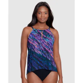 Mood Ring Slimming Peephole High Neck Tankini
