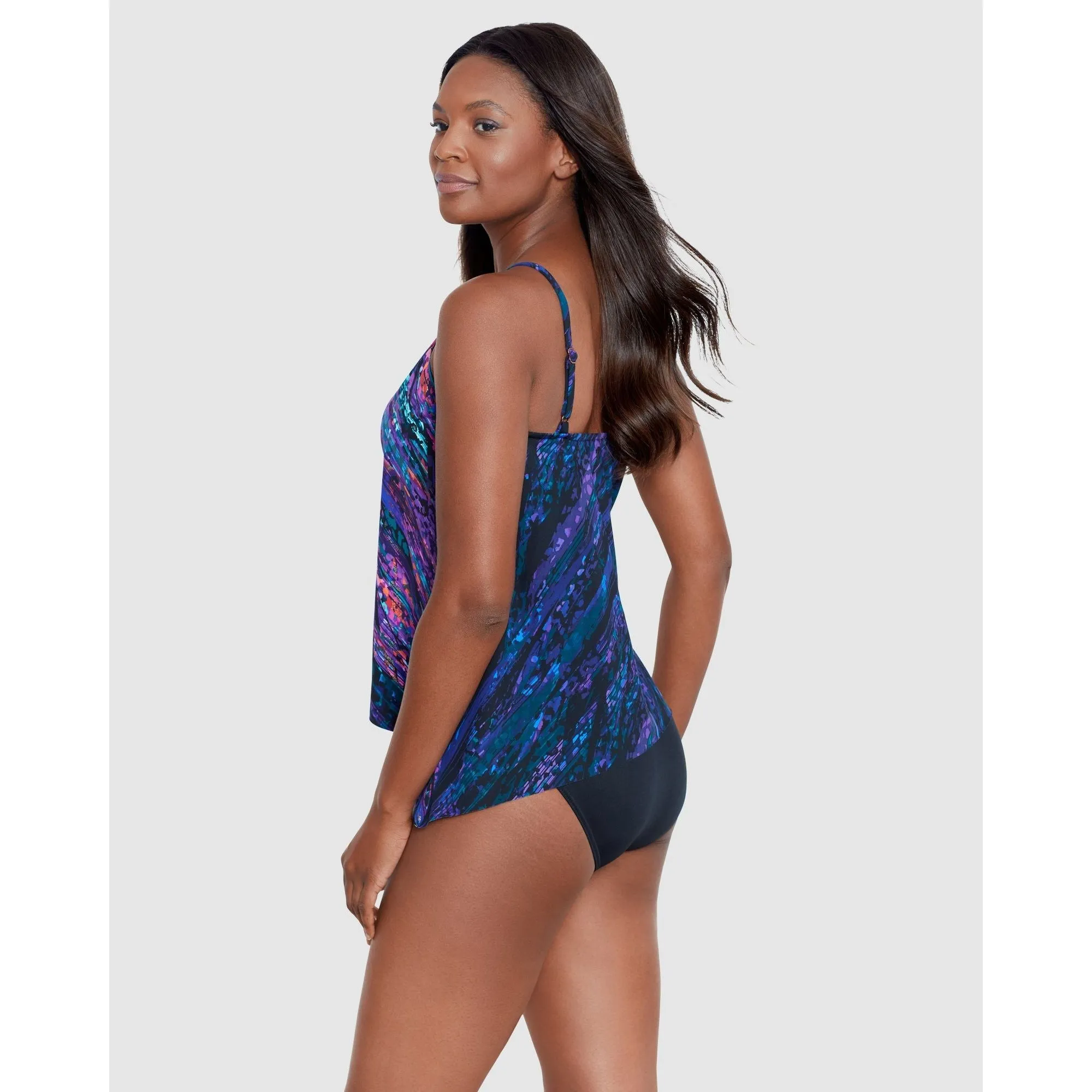 Mood Ring Slimming Peephole High Neck Tankini