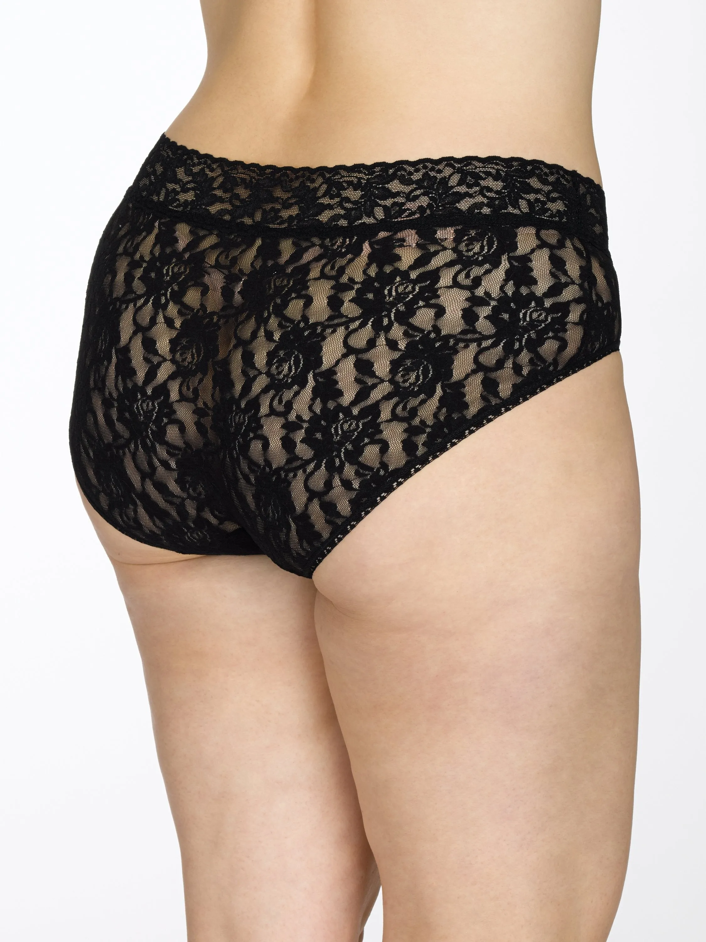 Plus Size Signature Lace French Brief Black