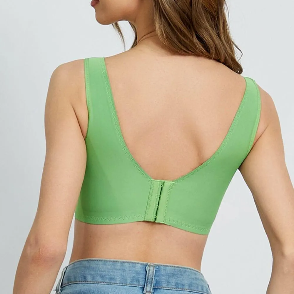"Feel like not wearing one" Plus Size Wireless Sports Bra - Black