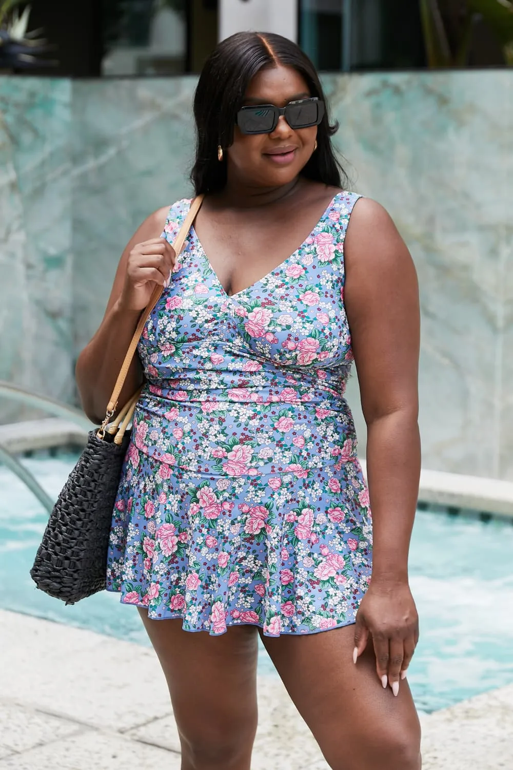 ROSE SKY SWIM DRESS
