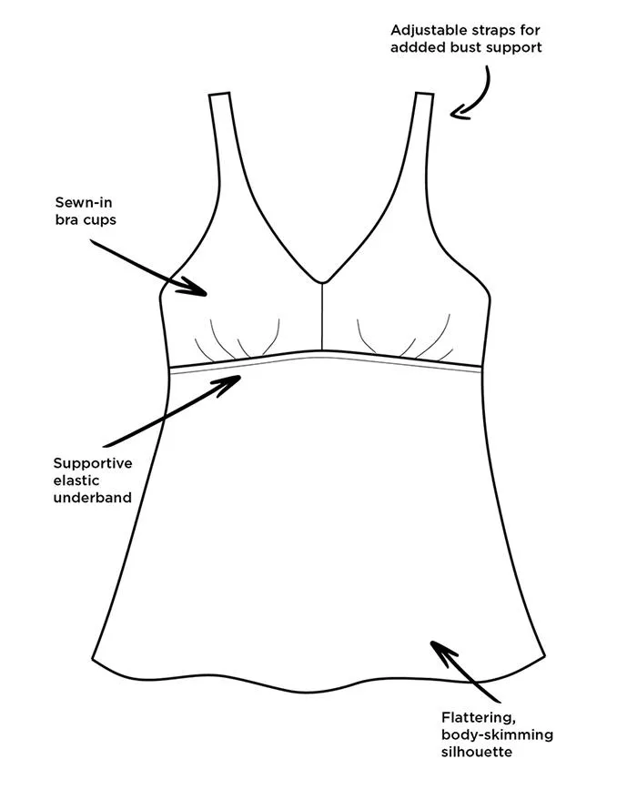 Sage Flowy Tankini set