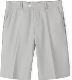 Shorts Men Casual Pleated Front Golf Work Casual Shorts Lightweight Stretch Waist Button Dress Pants with Pockets