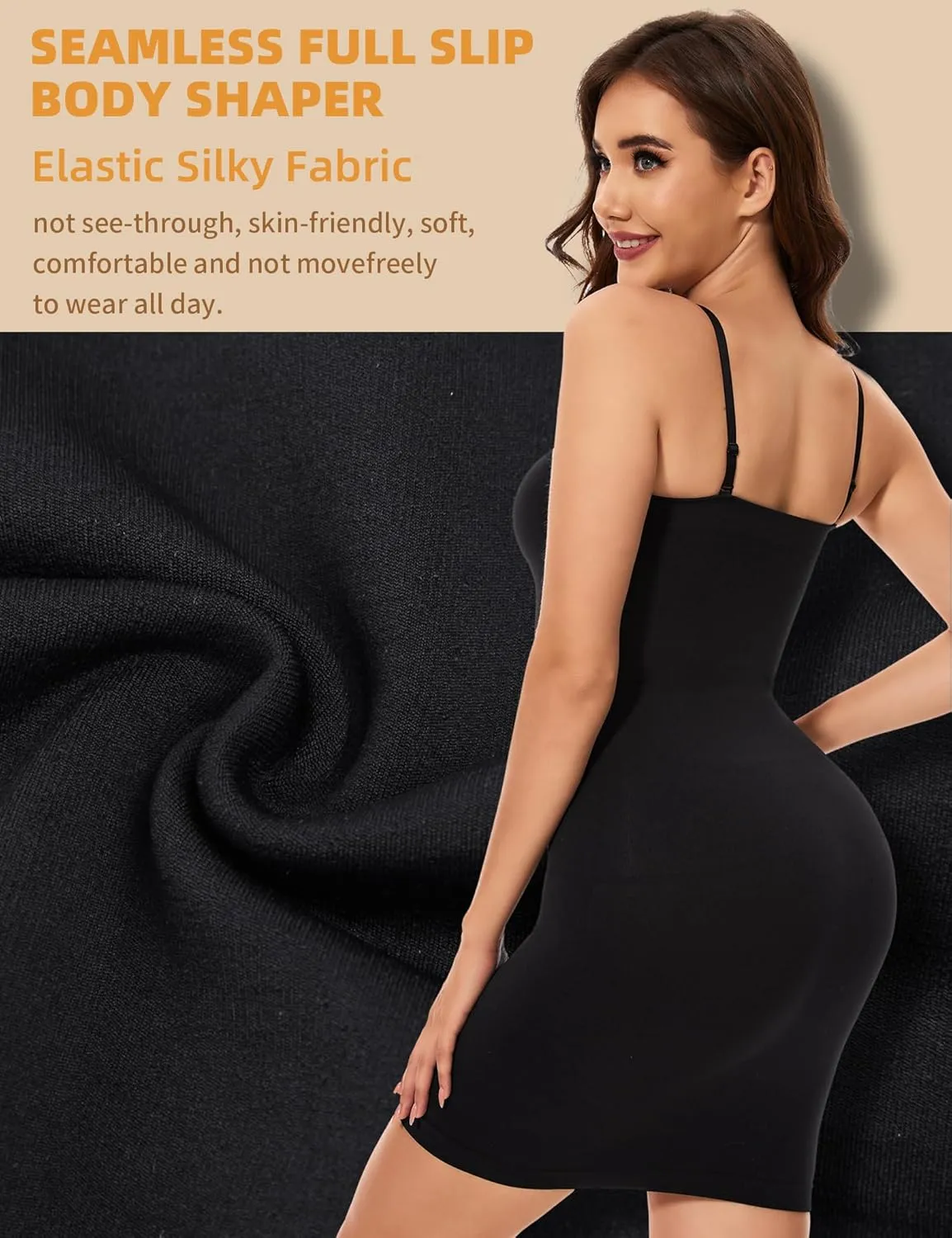 SLIMBELLE Womens Strapless Shapewear Slip Tummy Control Dress Slip Seamless Full Body Shaper for Under Dresses