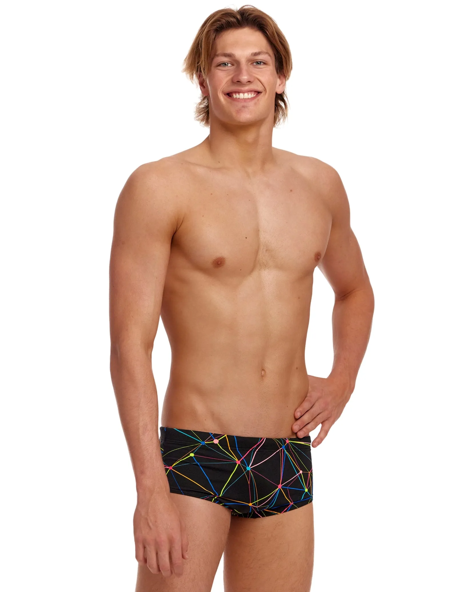 Star Sign Sidewinder Swim Trunks - Black/Multi