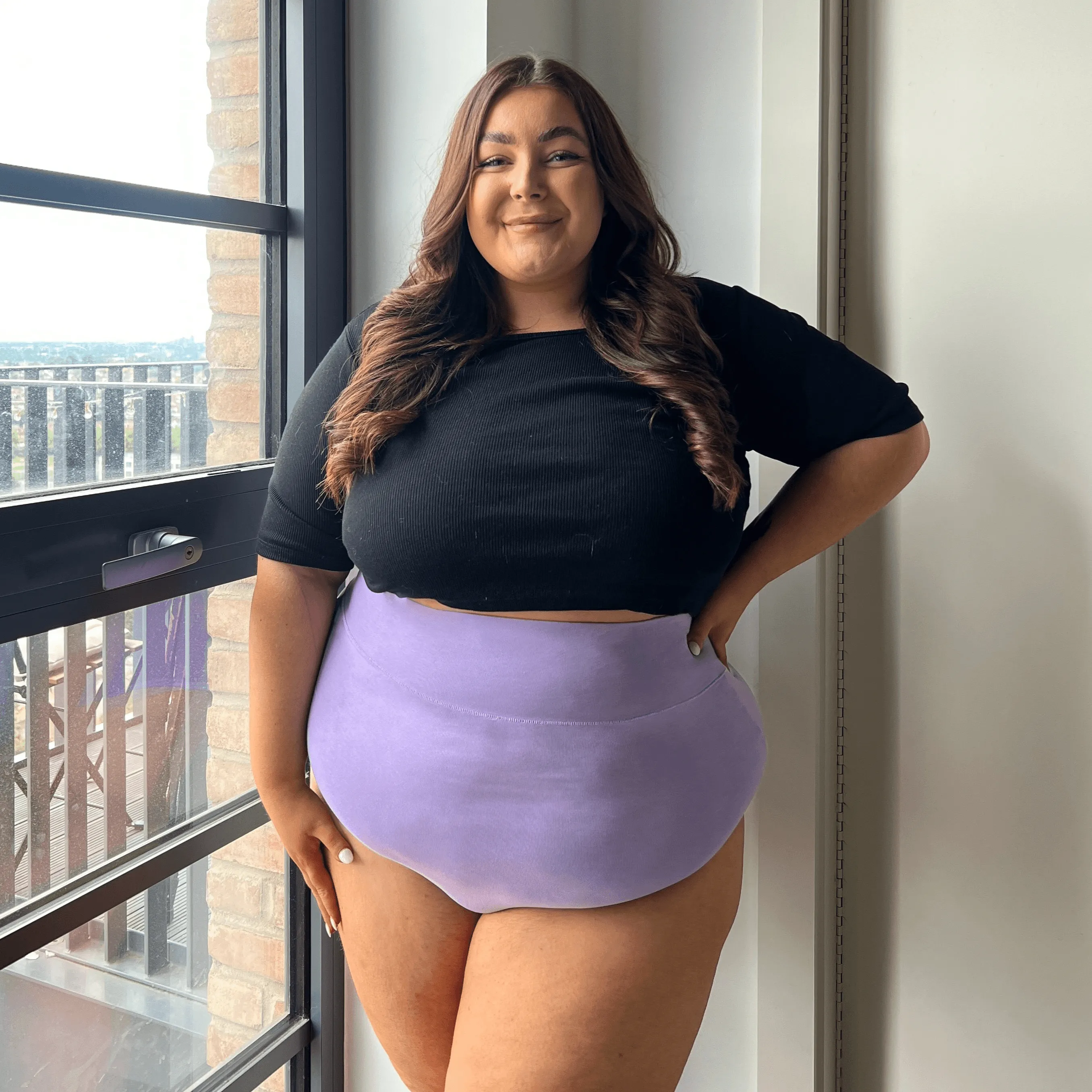 Super High Waist Knickers - Cassis de Violet