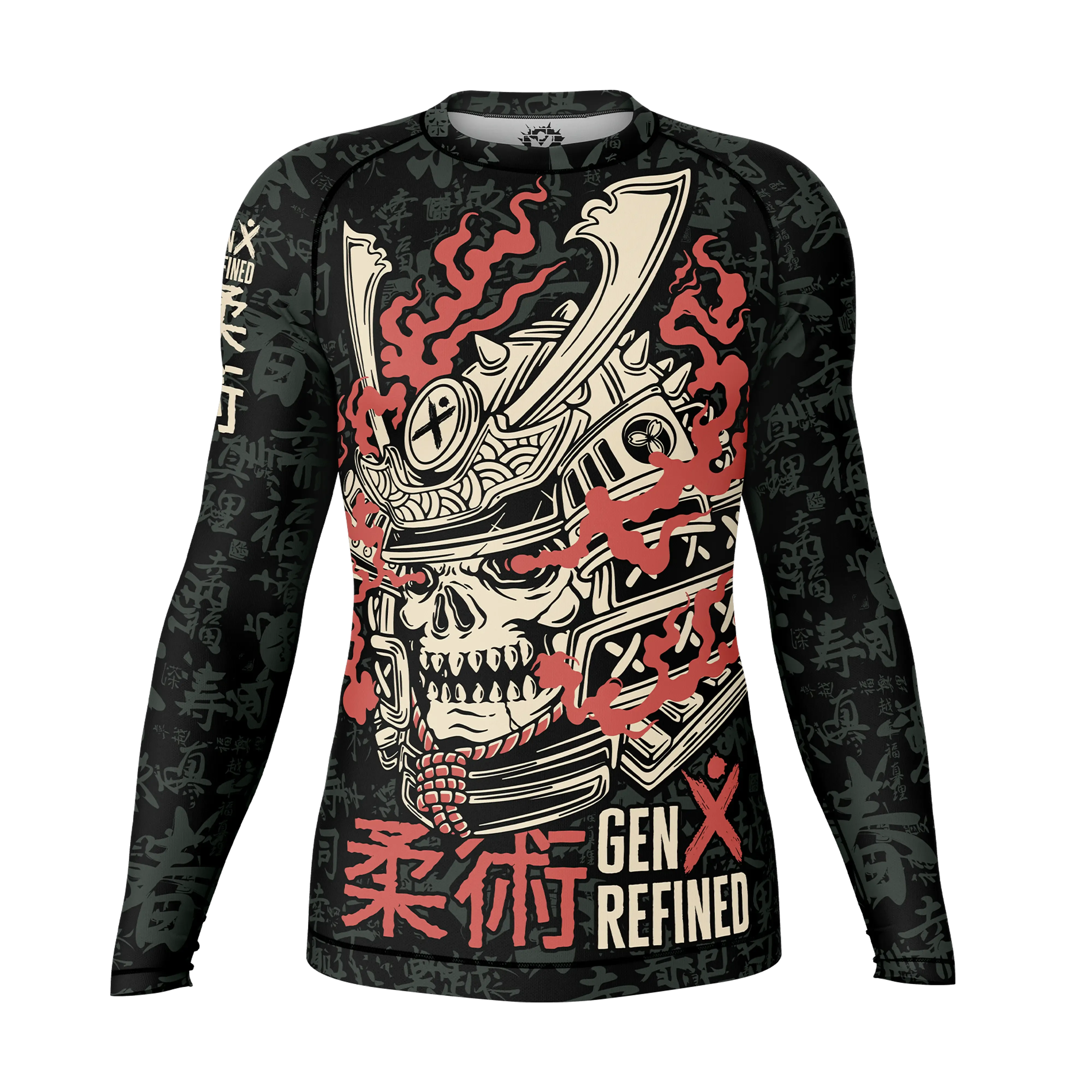 Unisex Ronin's Visage Jiu Jitsu Rashguard - Long Sleeve