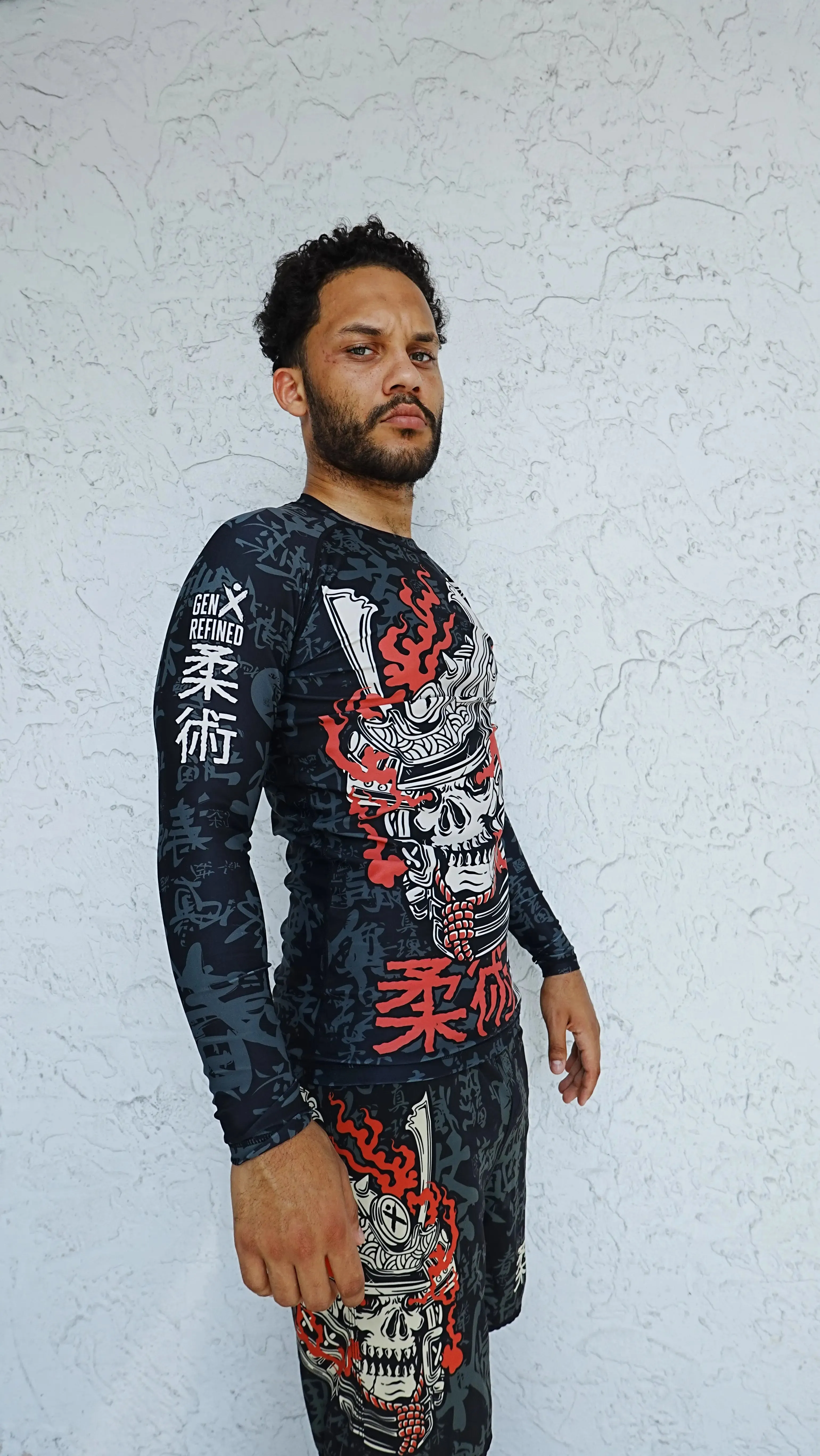 Unisex Ronin's Visage Jiu Jitsu Rashguard - Long Sleeve