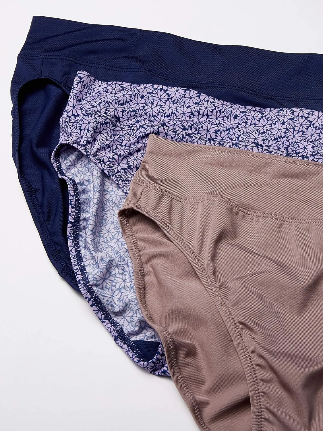 Warner's Women's Blissful Benefits Dig-Free Comfort Waistband Microfiber Hi-Cut 3-Pack 5138w