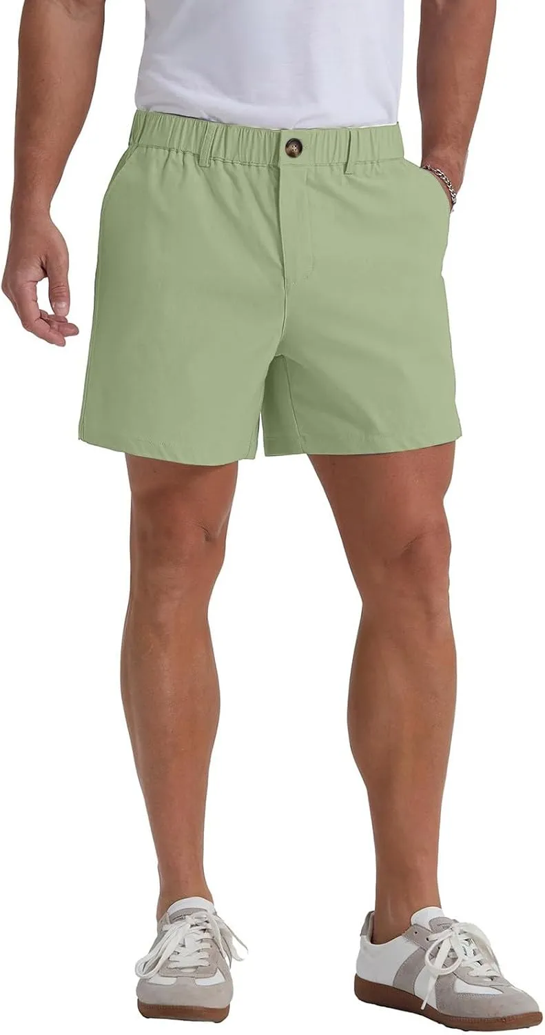 WENKOMG1 Mens Casual Shorts Quick Dry Elastic Waist Summer Golf Shorts