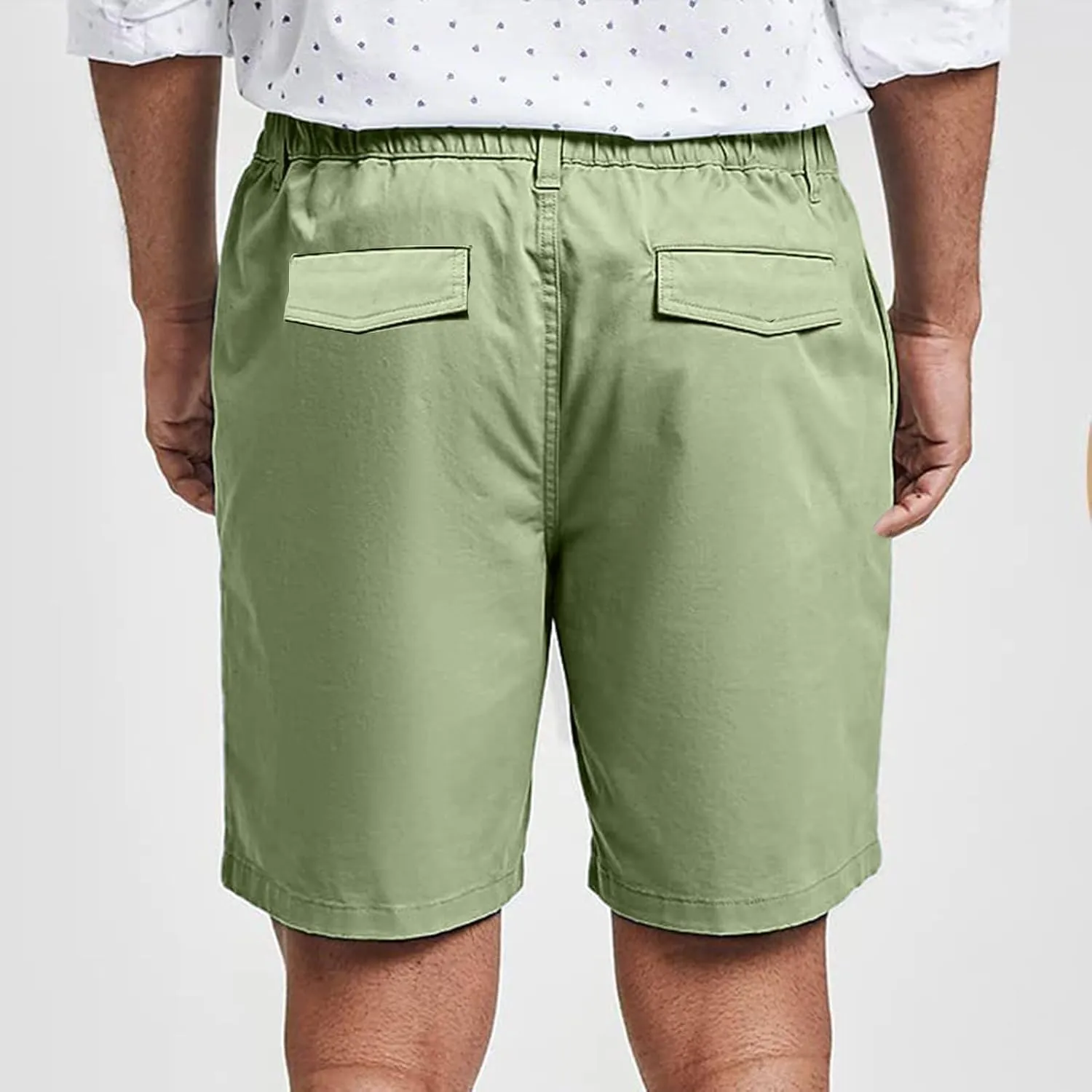 WENKOMG1 Mens Casual Shorts Quick Dry Elastic Waist Summer Golf Shorts
