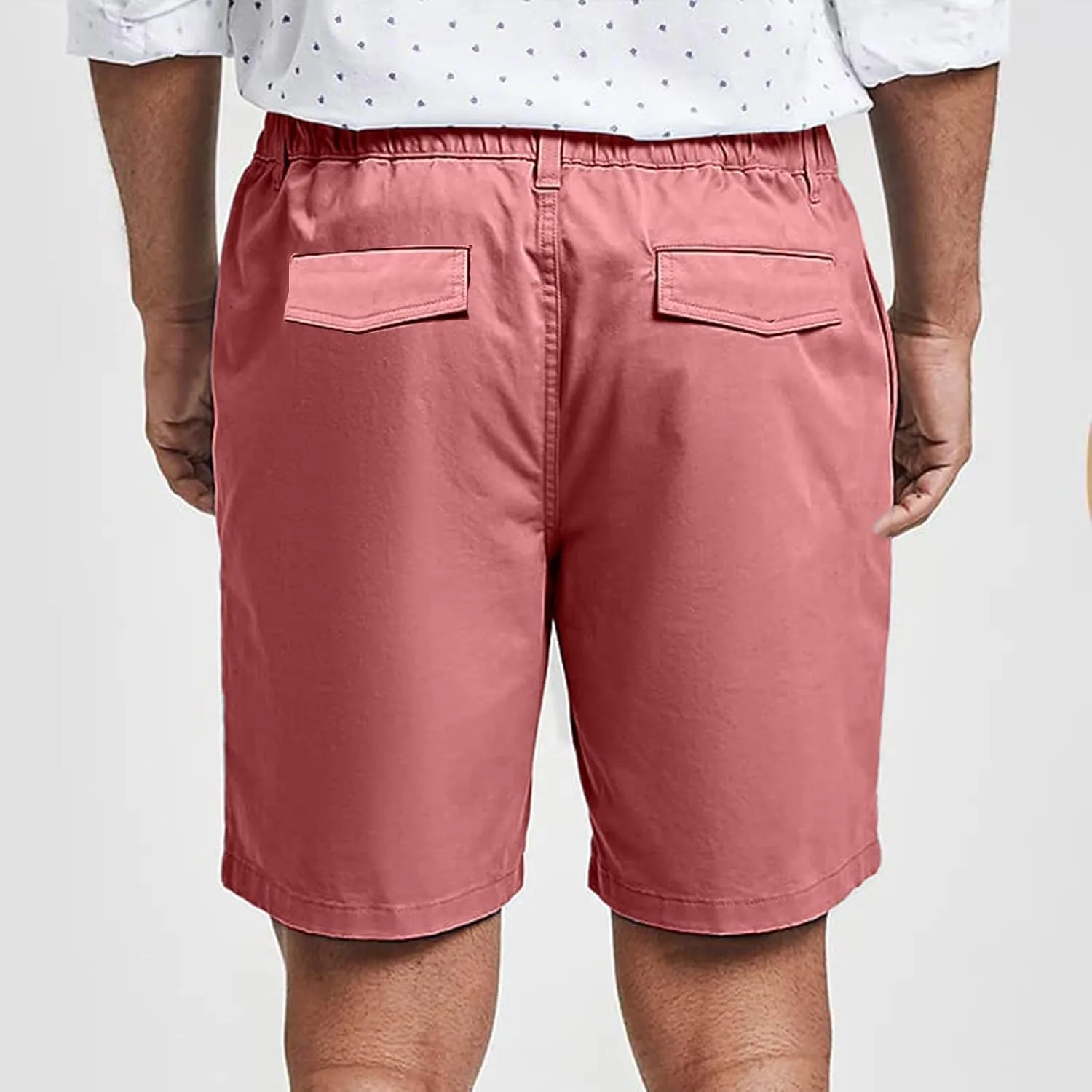 WENKOMG1 Mens Casual Shorts Quick Dry Elastic Waist Summer Golf Shorts