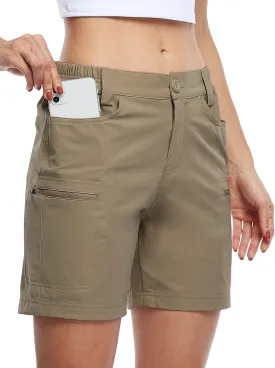 Willit Women's Shorts Hiking Cargo Golf Shorts Outdoor Summer Stretch Shorts with Pockets Water Resistant