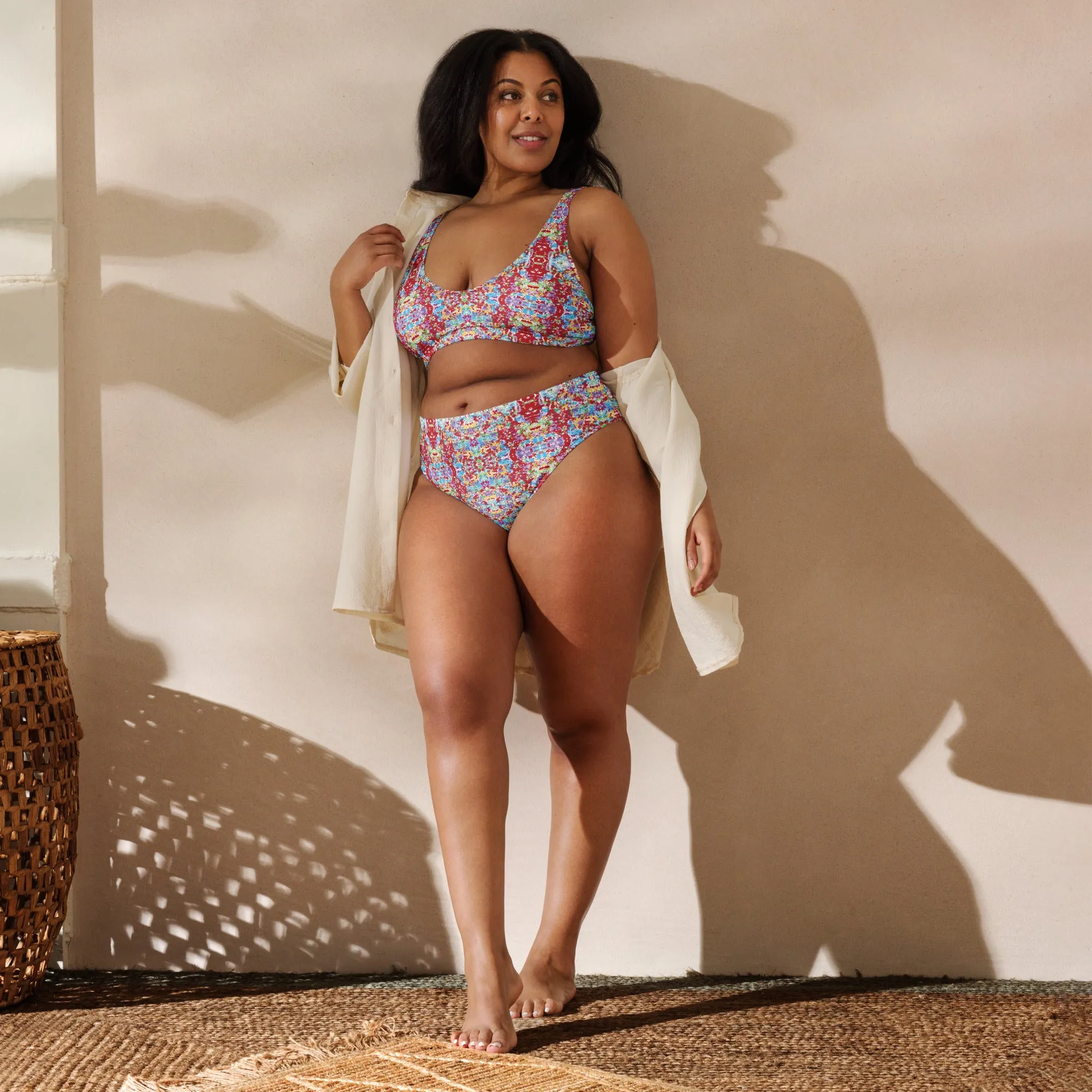Willow woman's bikini - White rainbow Kaliedoscope