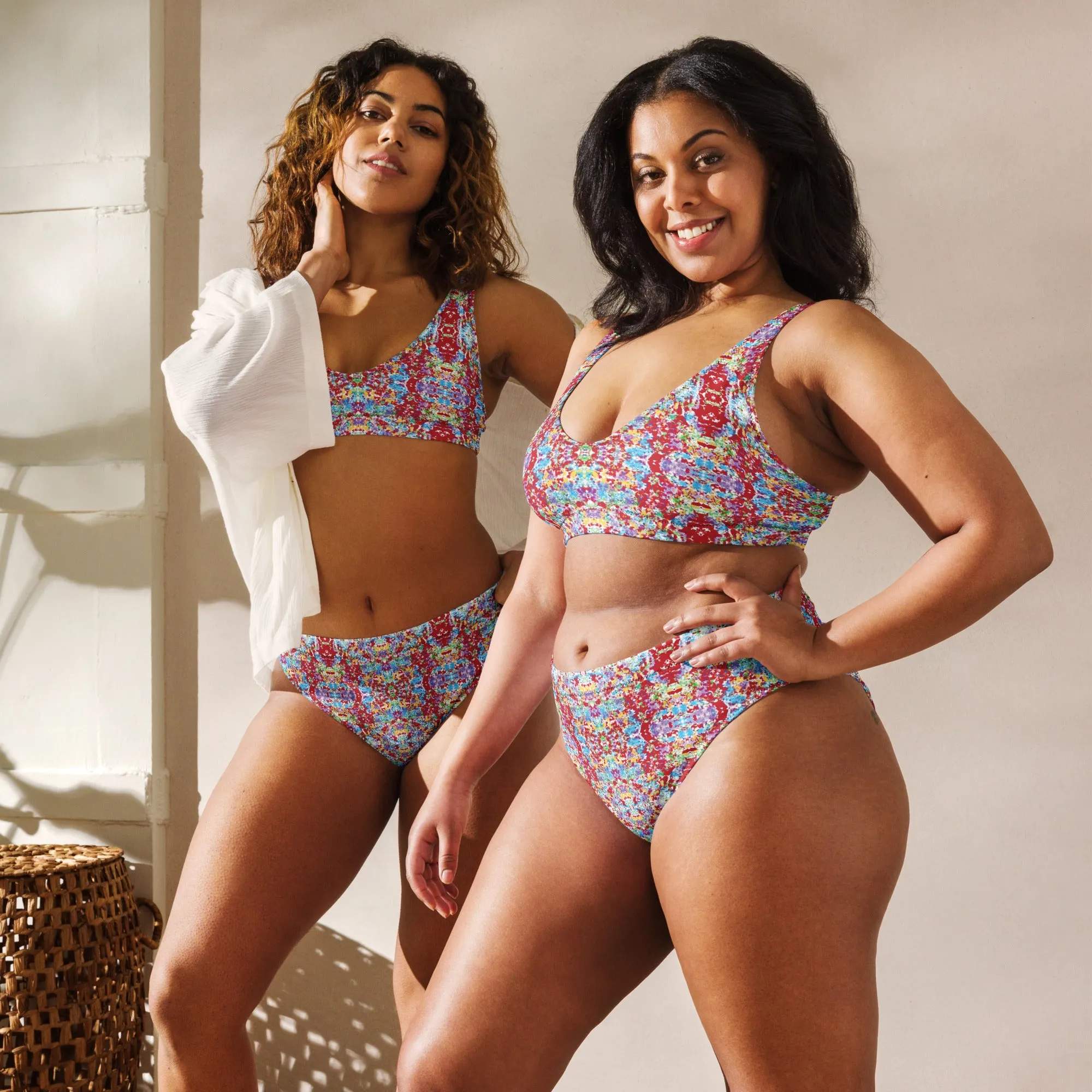 Willow woman's bikini - White rainbow Kaliedoscope