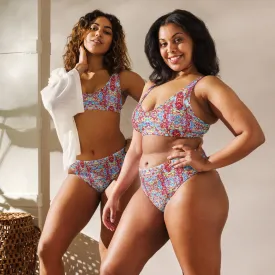 Willow woman's bikini - White rainbow Kaliedoscope