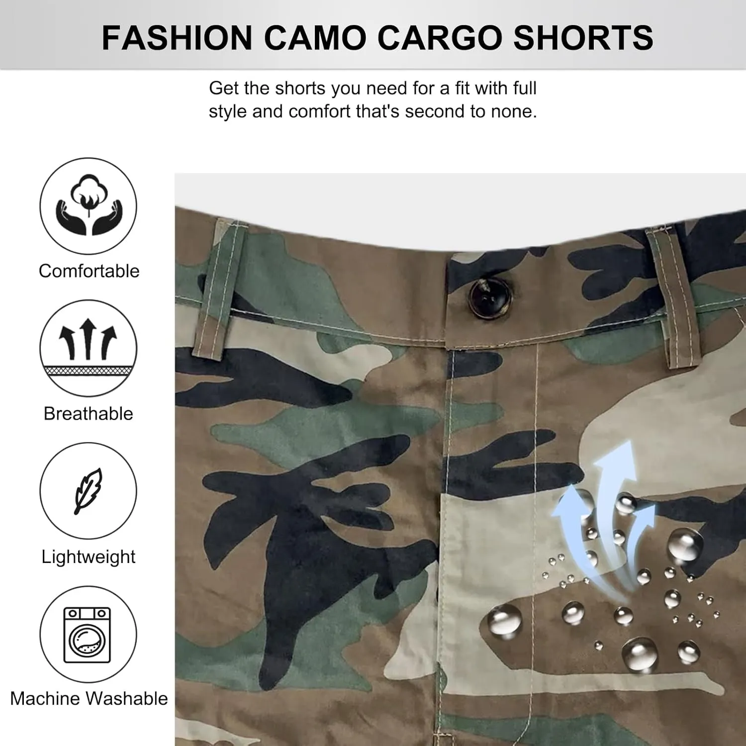 Women Camo Shorts Slim Fit Camouflage Cargo Shorts Women Casual Army Fatigue Shorts with Pockets