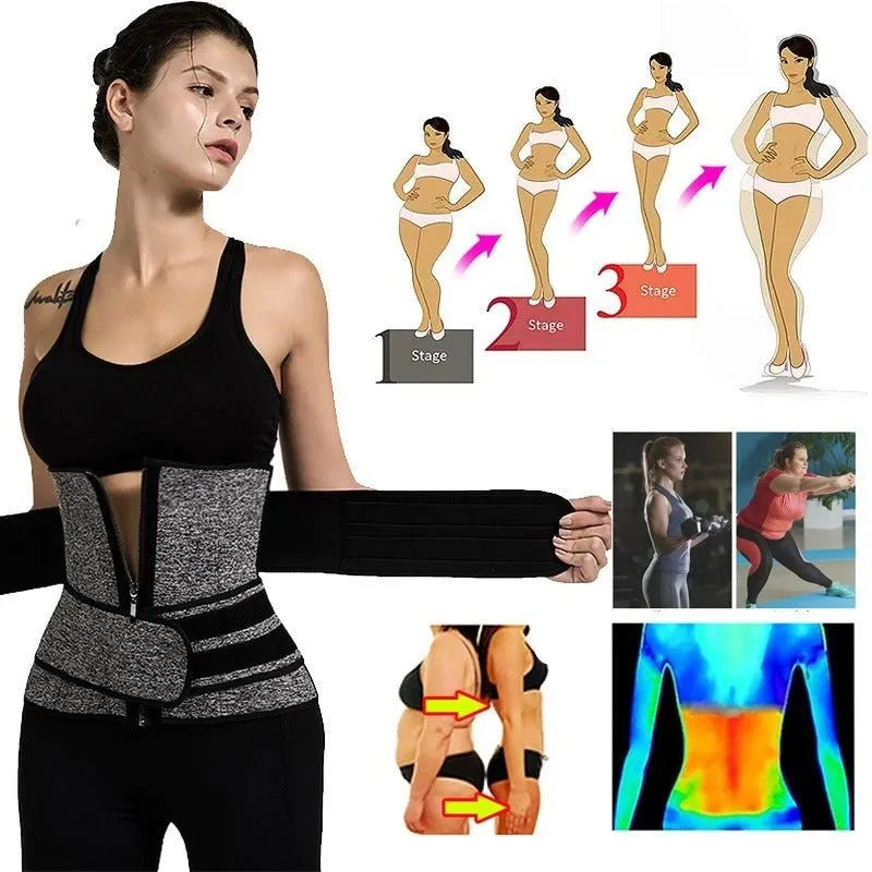 Women Waist Trainer Neoprene Body Shaper Belt - Belt Tummy Control Waist Trimmer Slimming Belly Band Shaper