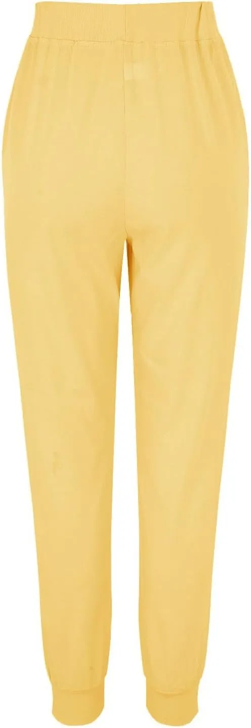 Women's Linen Summer Palazzo Pant Flowy Wide Leg Beach Pants High Waist Work Trouser with Pocket