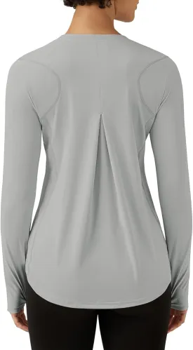 ZHENWEI Women Long Sleeve Shirts UPF 50  Uv Sun Protection Tops Workout Athletic Golf Running Gym Rash Guard